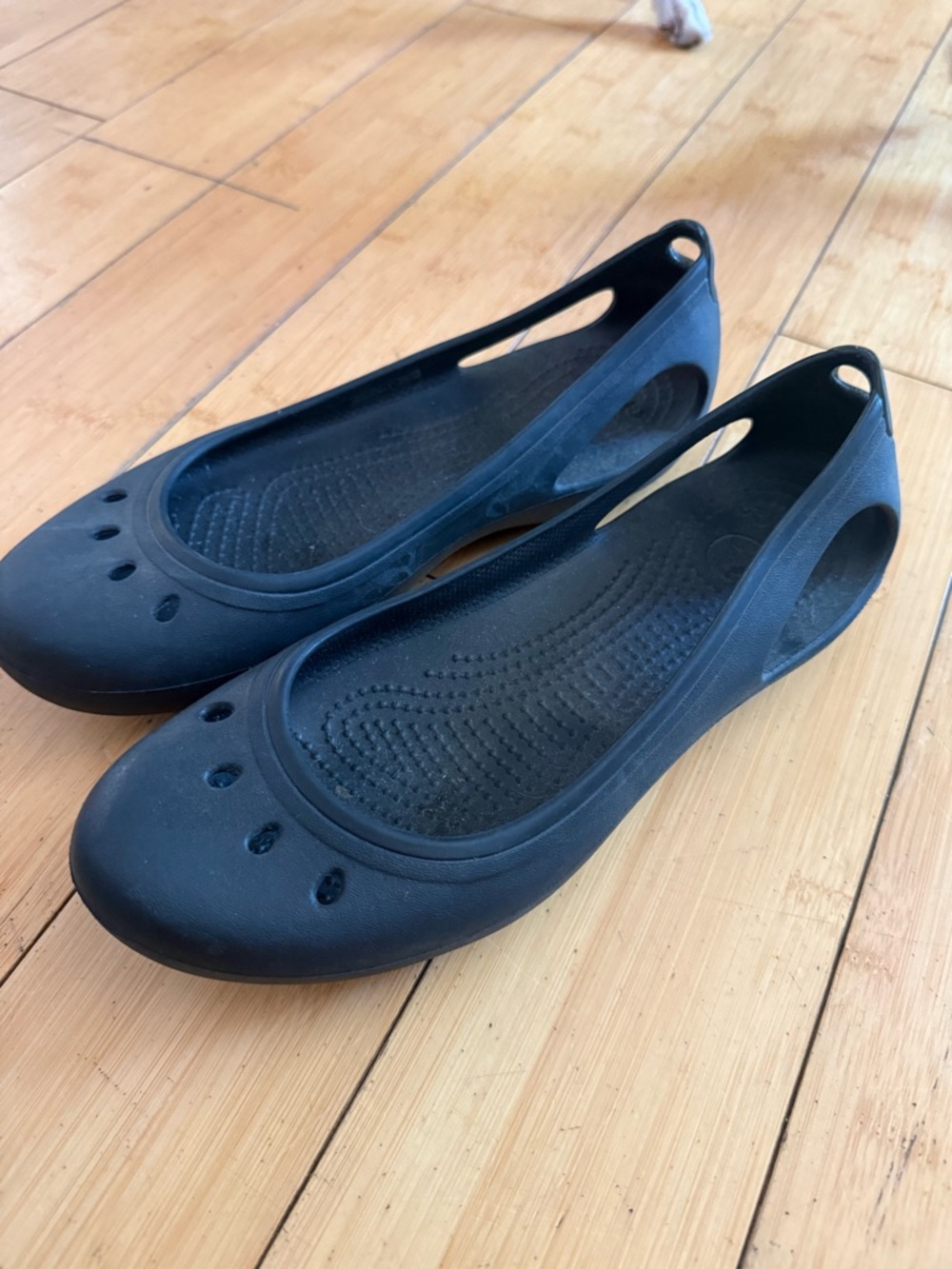 Crocs Black Women's Casual Slip-On Ballet Flats